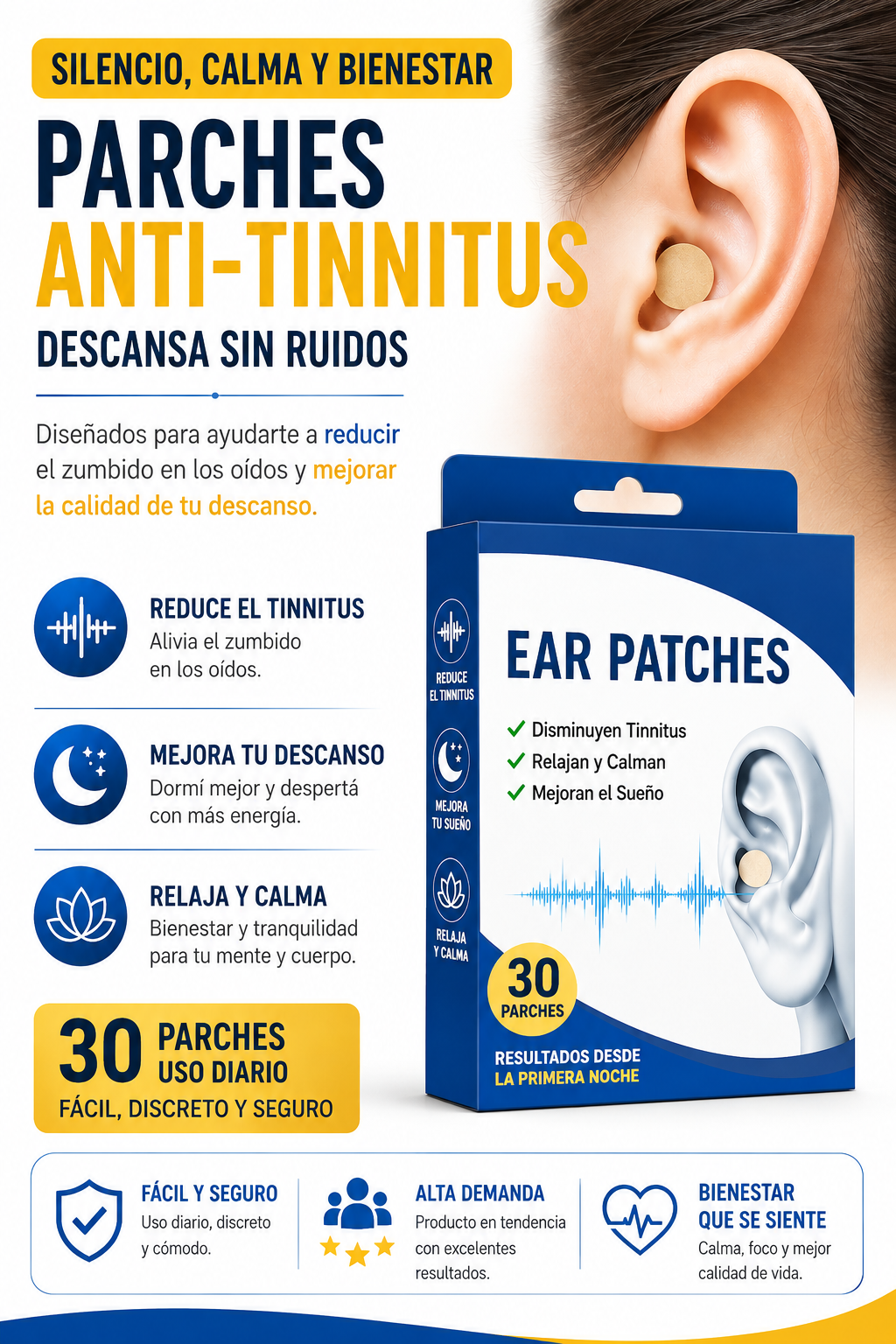 Parches para el Bienestar Auditivo x30 ? SilenPatch