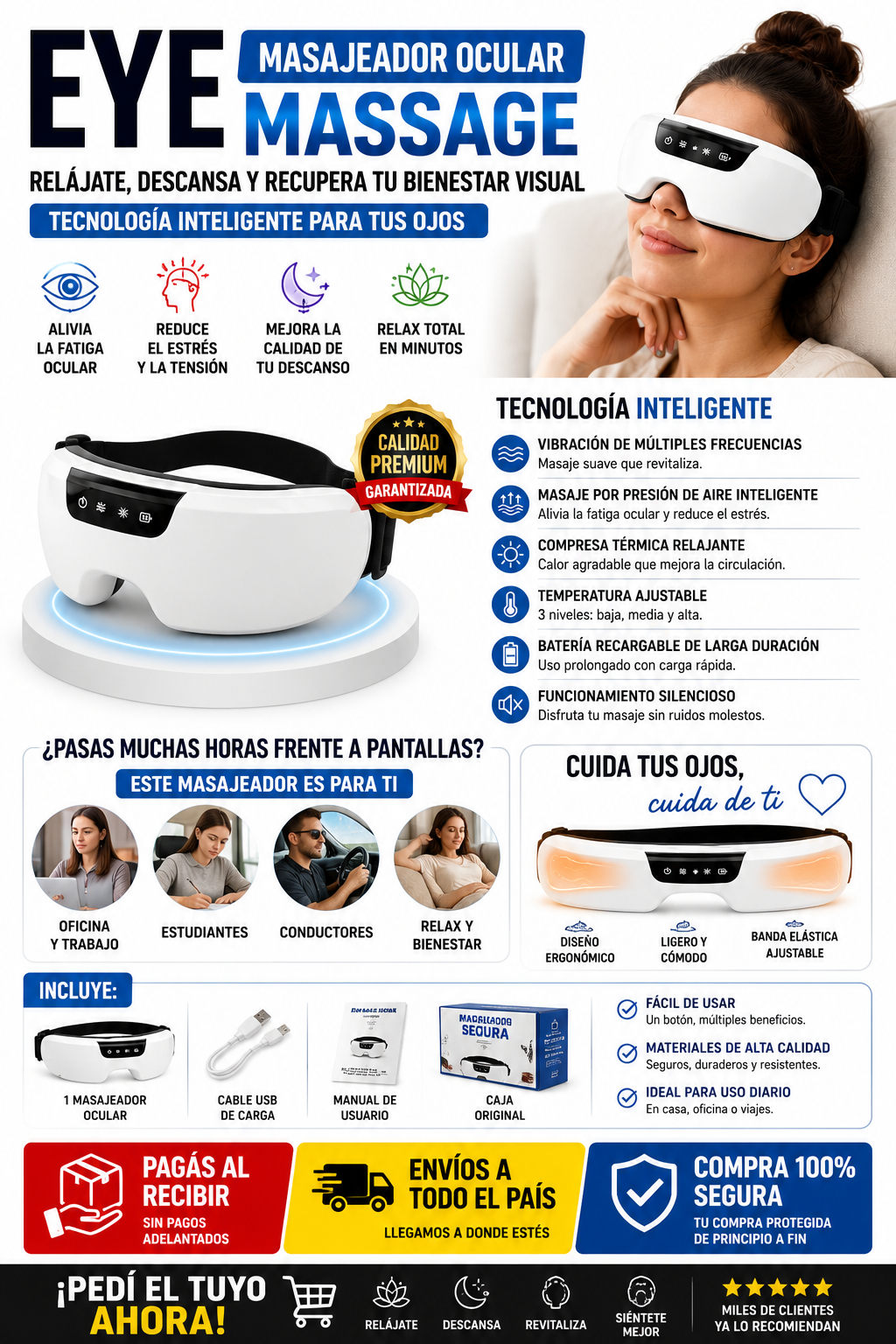 Masajeador Ocular Inteligente Eye Massage