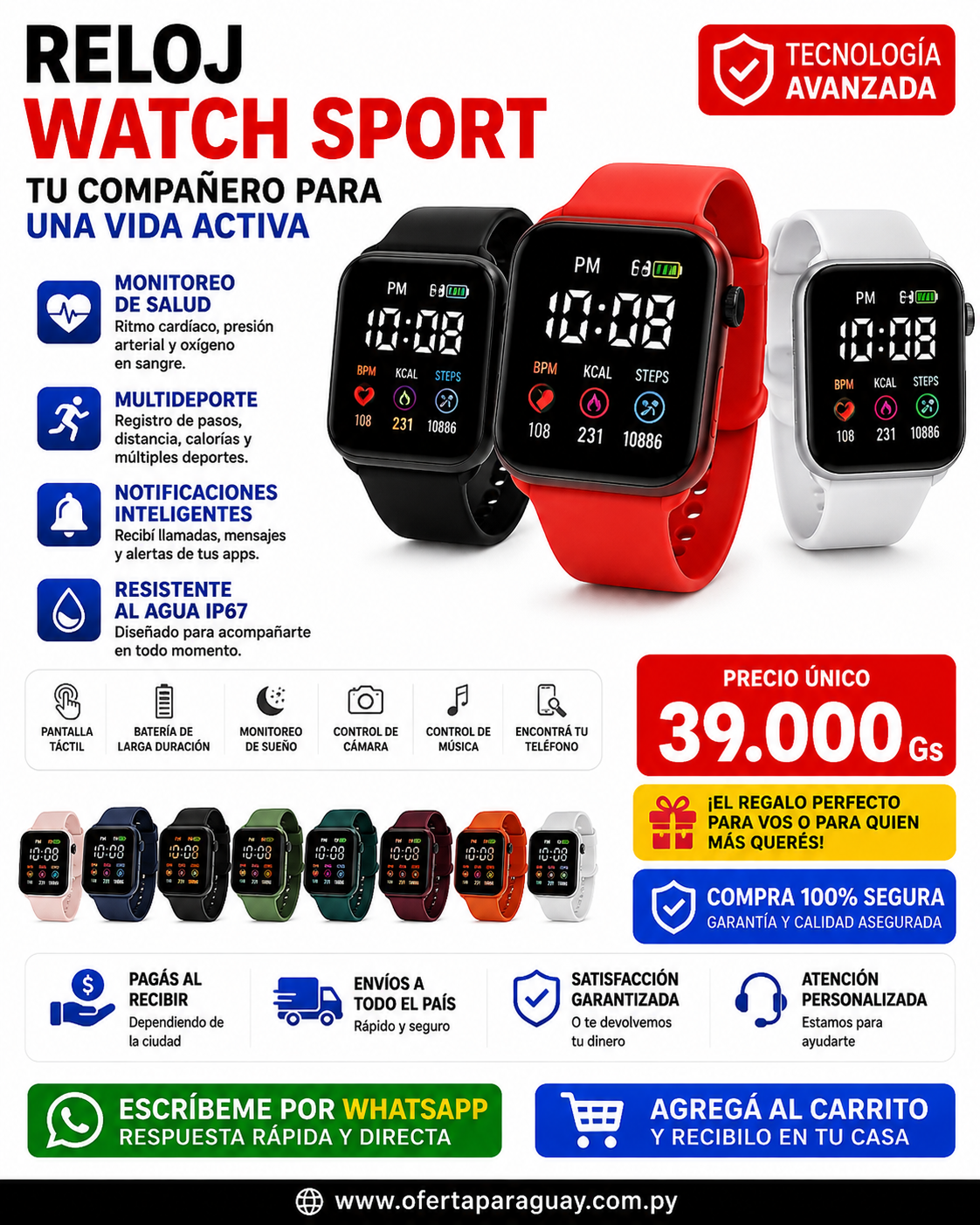 Reloj Smartwatch Watch Sport